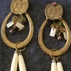 Unique hand made dangle chandelier earrings by Mar